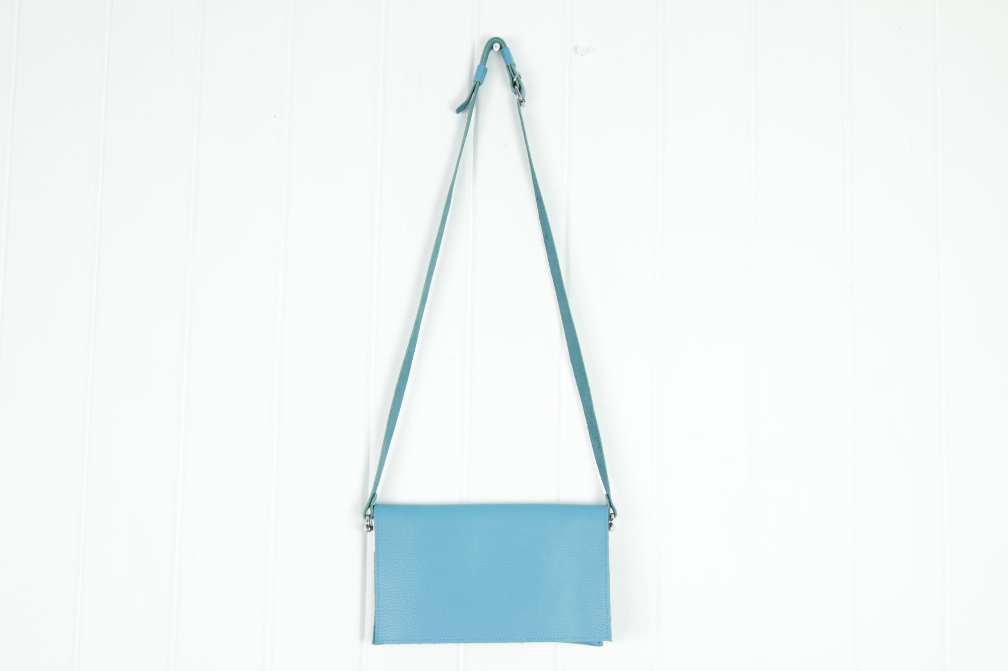 Minimalist Bag, Turquoise, Feene Leather