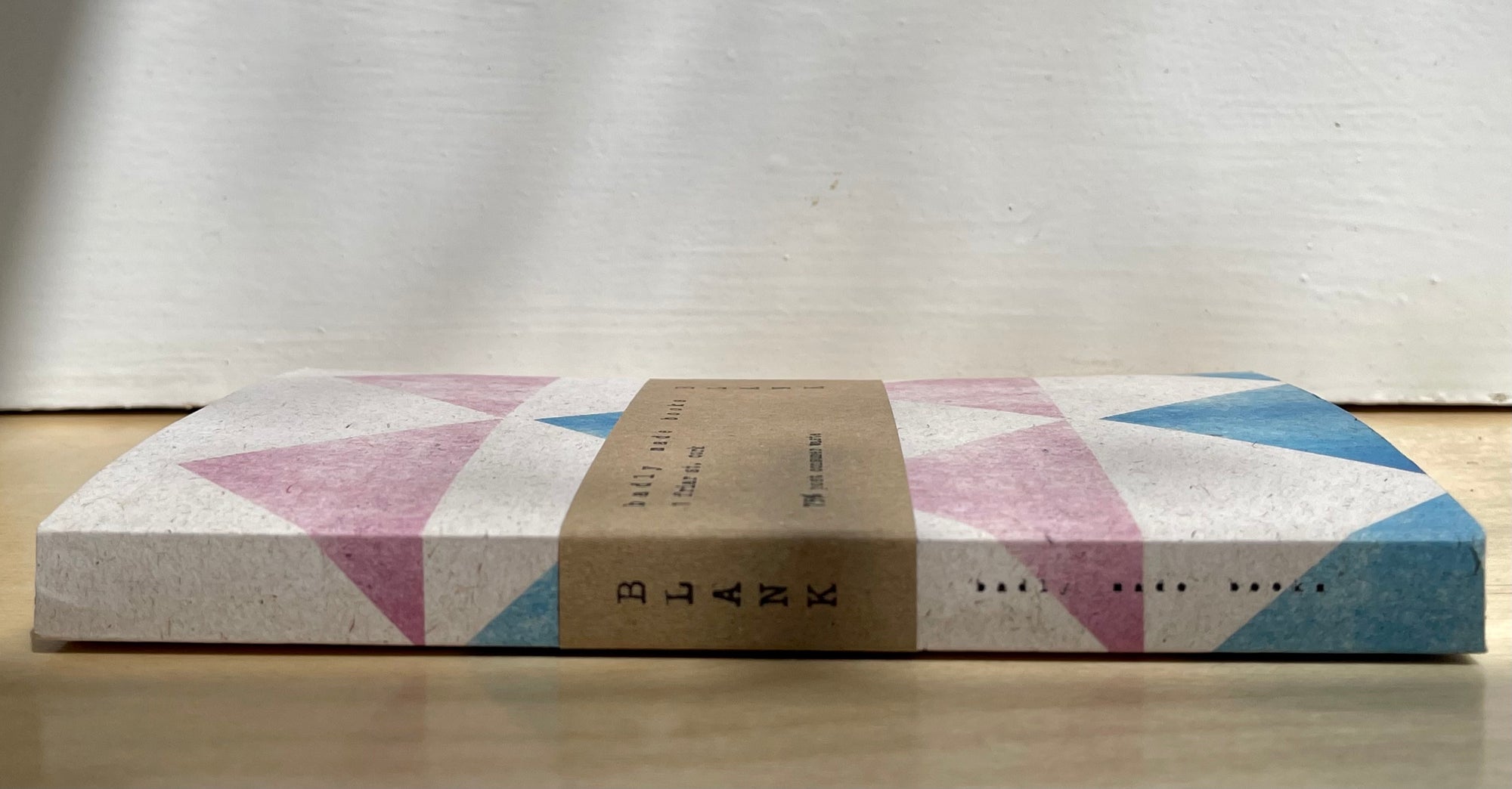 Notebook, blue & pink triangle,  Badly Made Books
