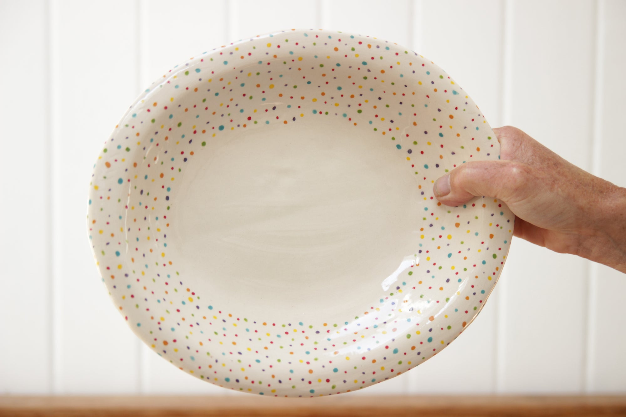 Oval Platter, Speckled