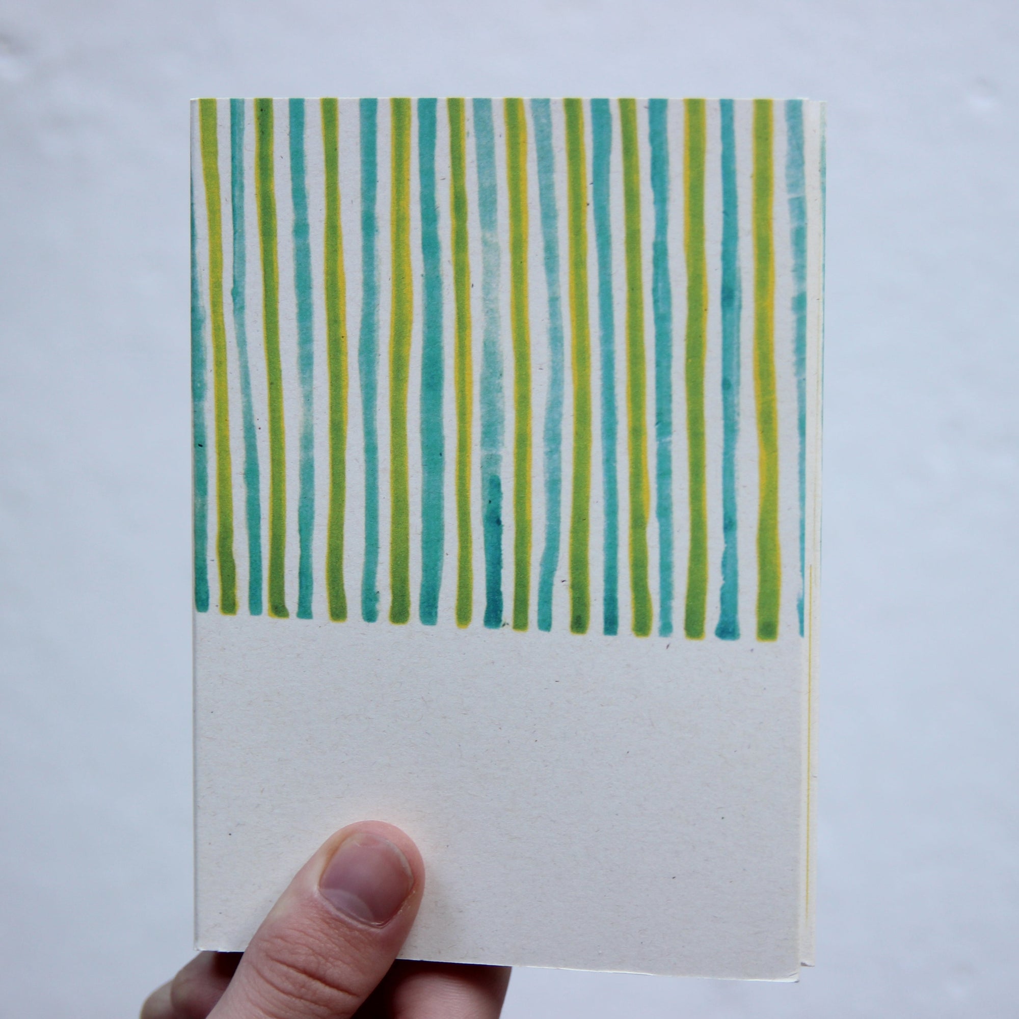 Notebook, Blue & Green Stripe, Badly Made Books