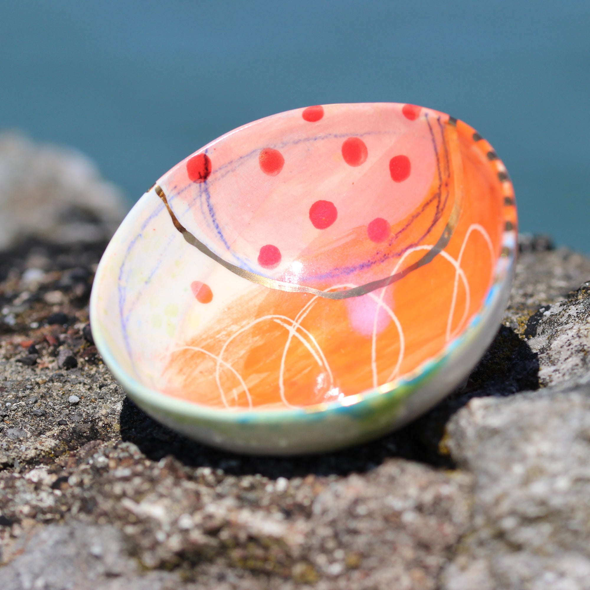 Trinket Dish, Coral, Cora Cummins