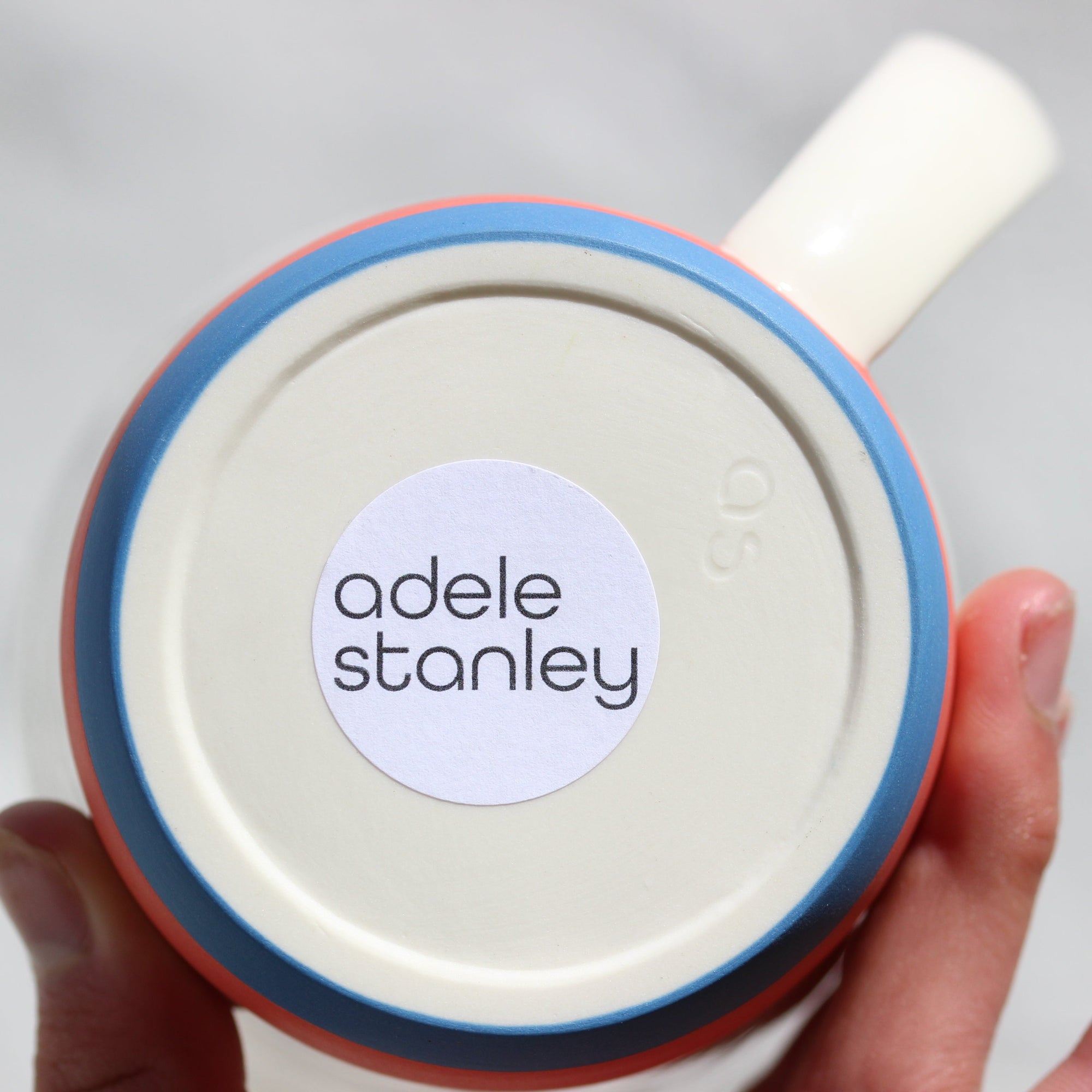 Porcelain Mug, Coral Band, Adele Stanley