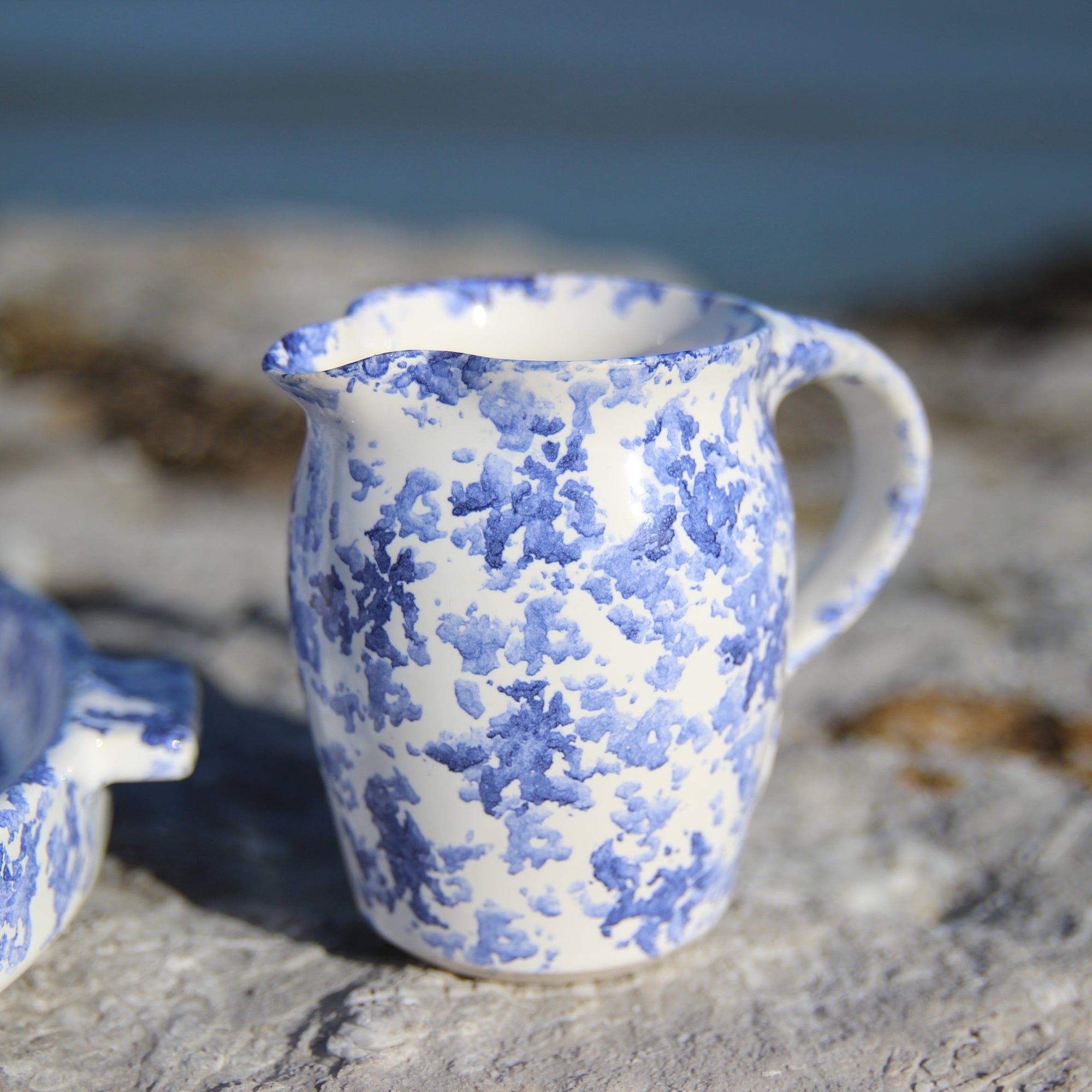 Cuppa for Two, Dark Blue Sponged, Ardmore Pottery