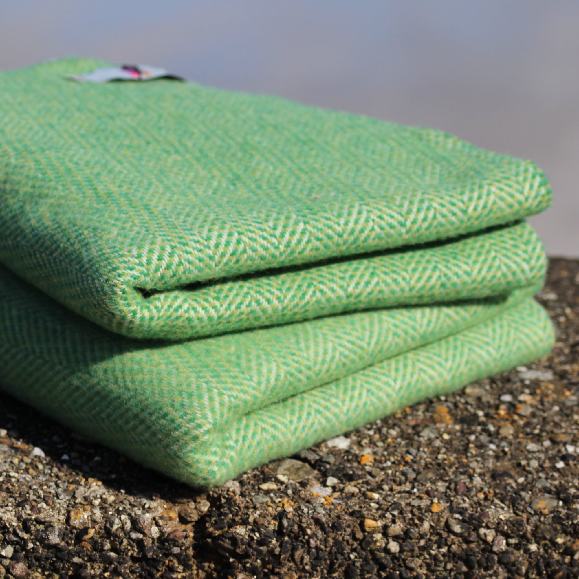 Green Herringbone Throw, John Hanly
