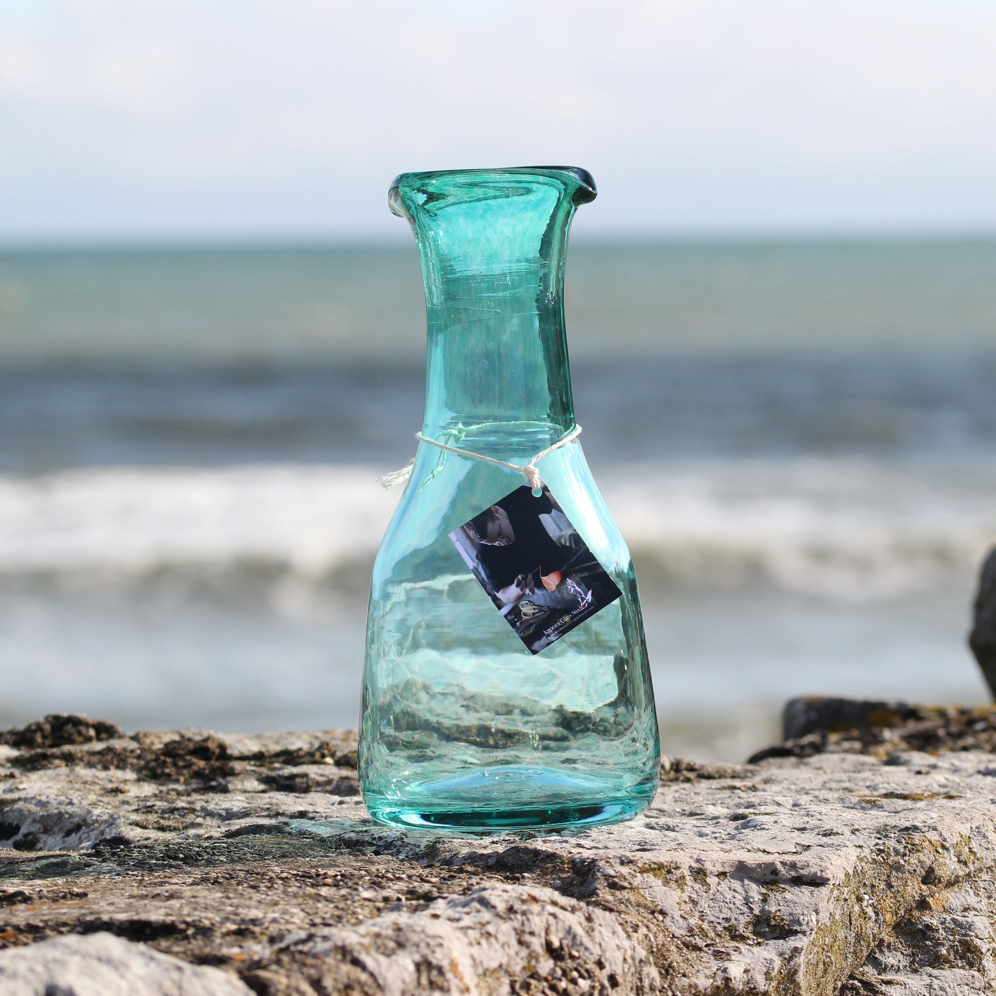 Rainbow Carafe, Green, Jerpoint Glass