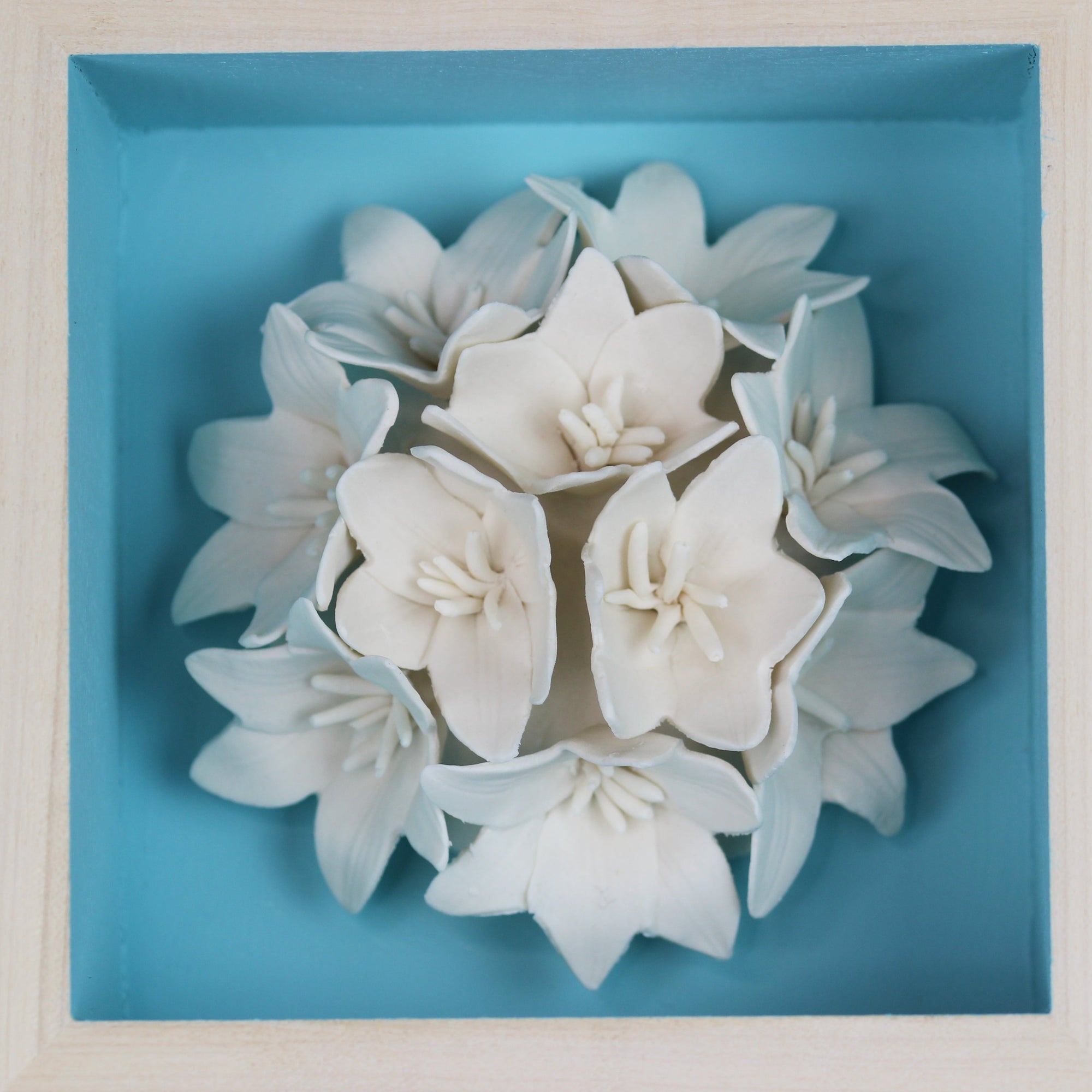 Ceramic Wall Piece, Light Blue, Eleanor Swan