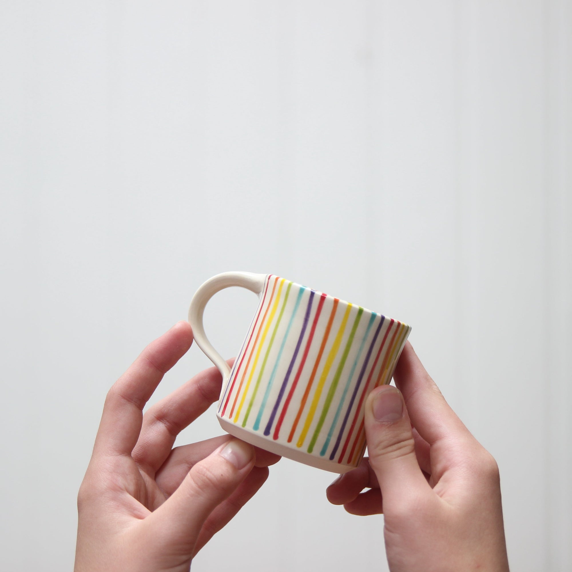 Small Cup, Rainbow Stripe