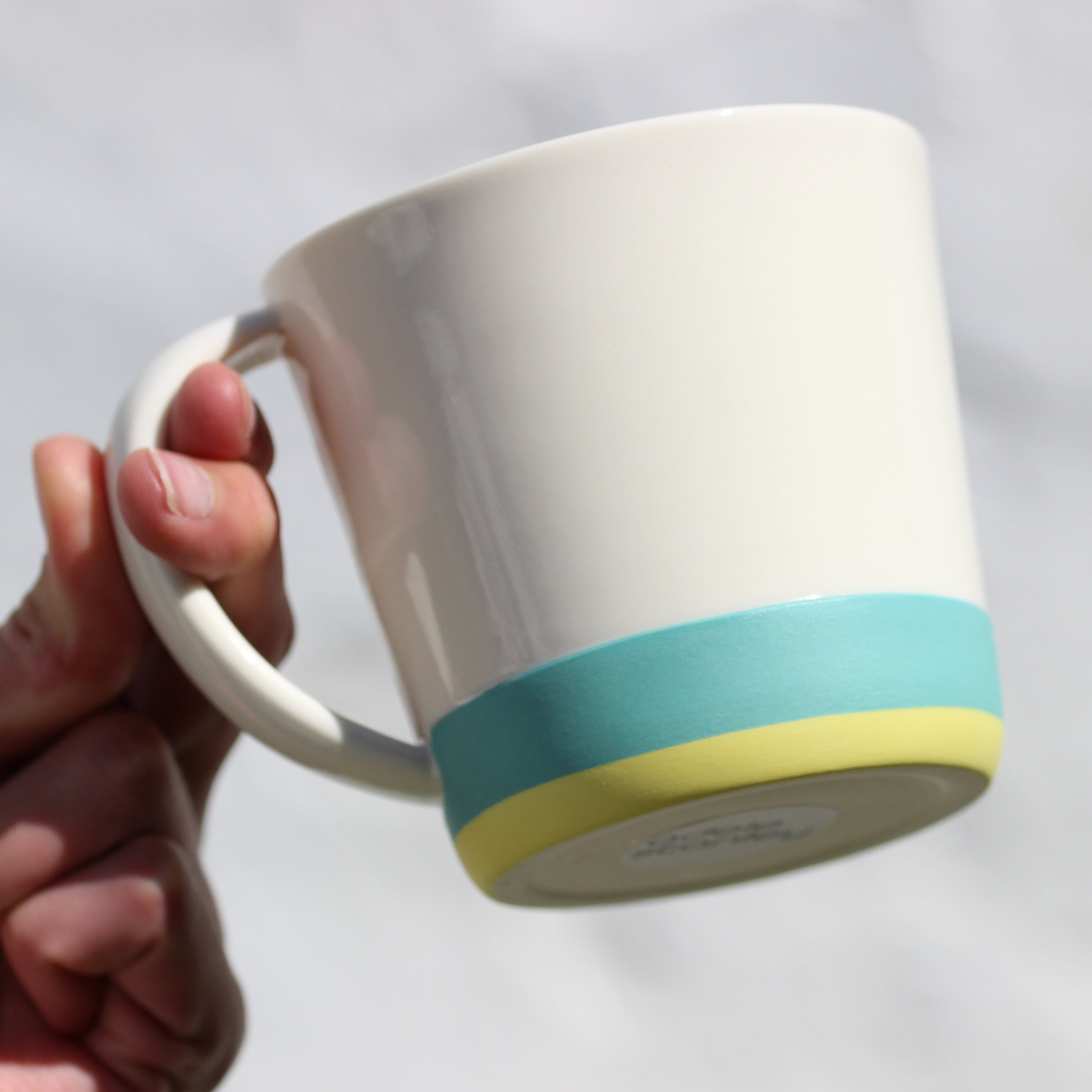 Porcelain Mug, Yellow Base, Adele Stanley