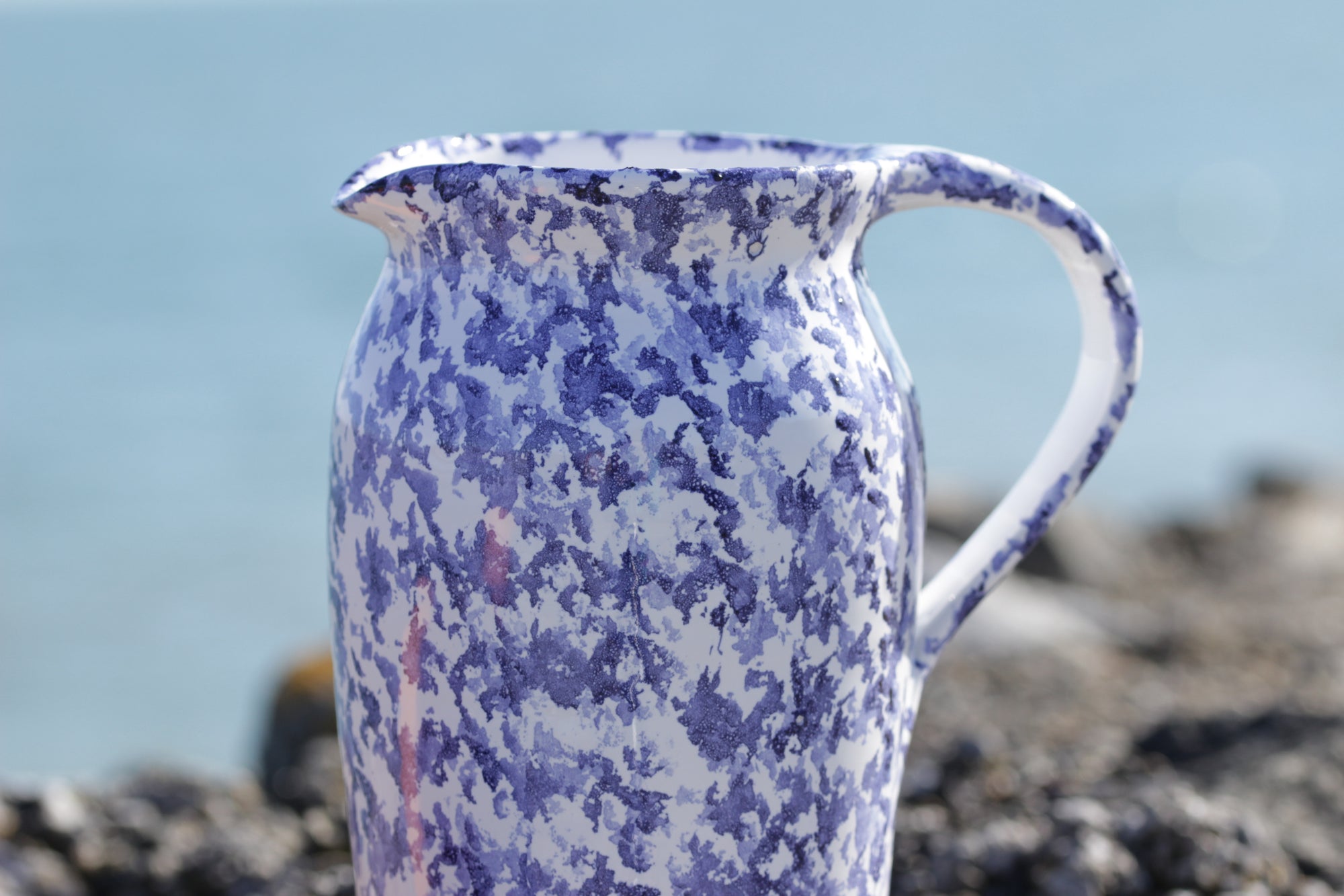 Medium Jug, Dark Blue Sponged, Ardmore Pottery
