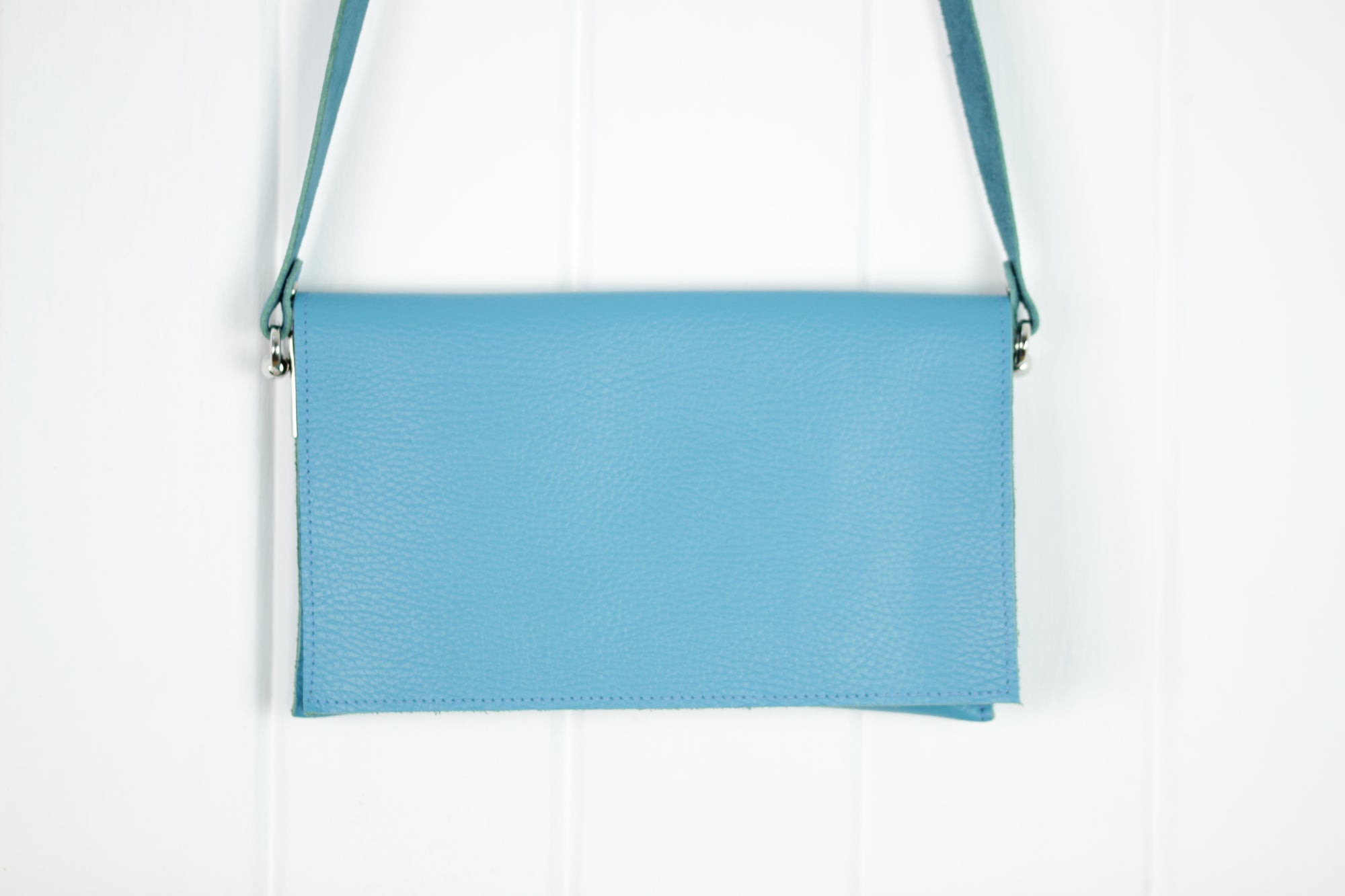 Minimalist Bag, Turquoise, Feene Leather