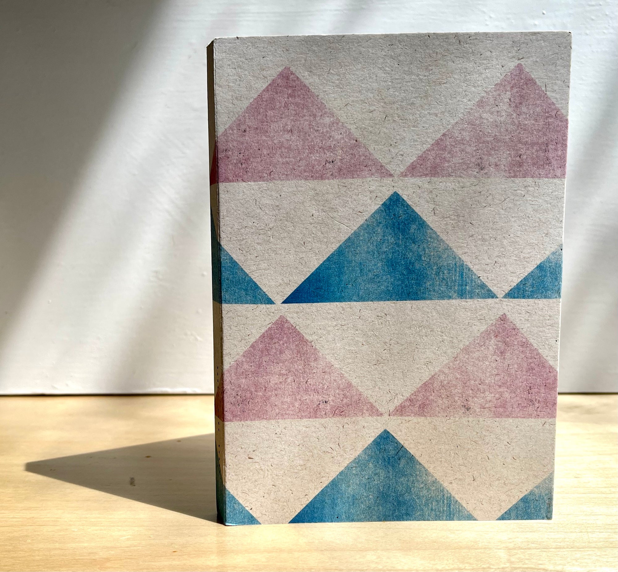 Notebook, blue & pink triangle,  Badly Made Books