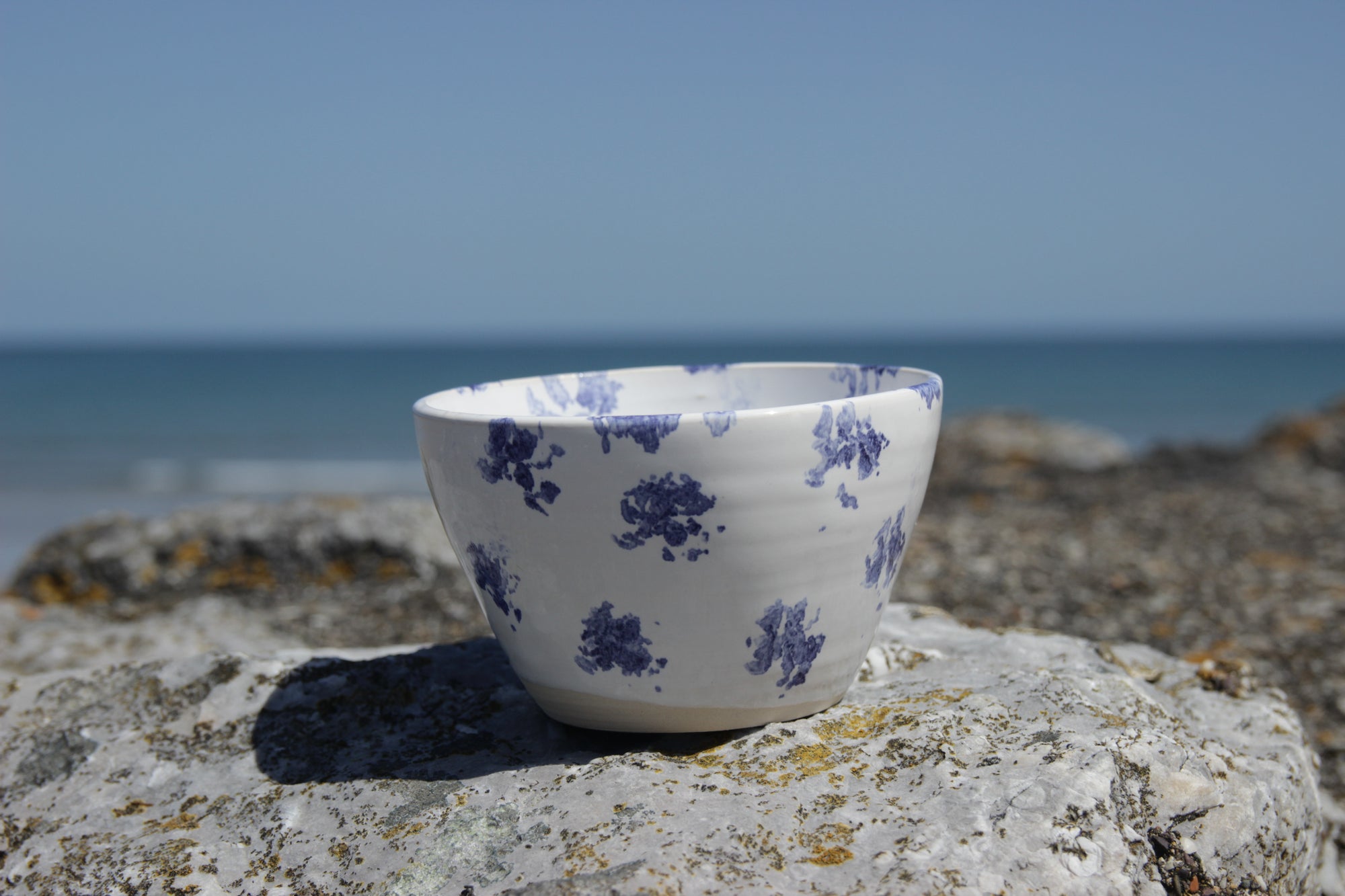 Sugar Bowl, Traditional Blue Sponged, Ardmore Pottery
