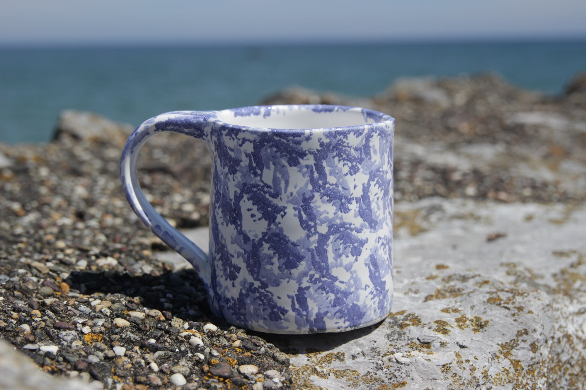 Cup, Dark Blue Sponged, Ardmore Pottery