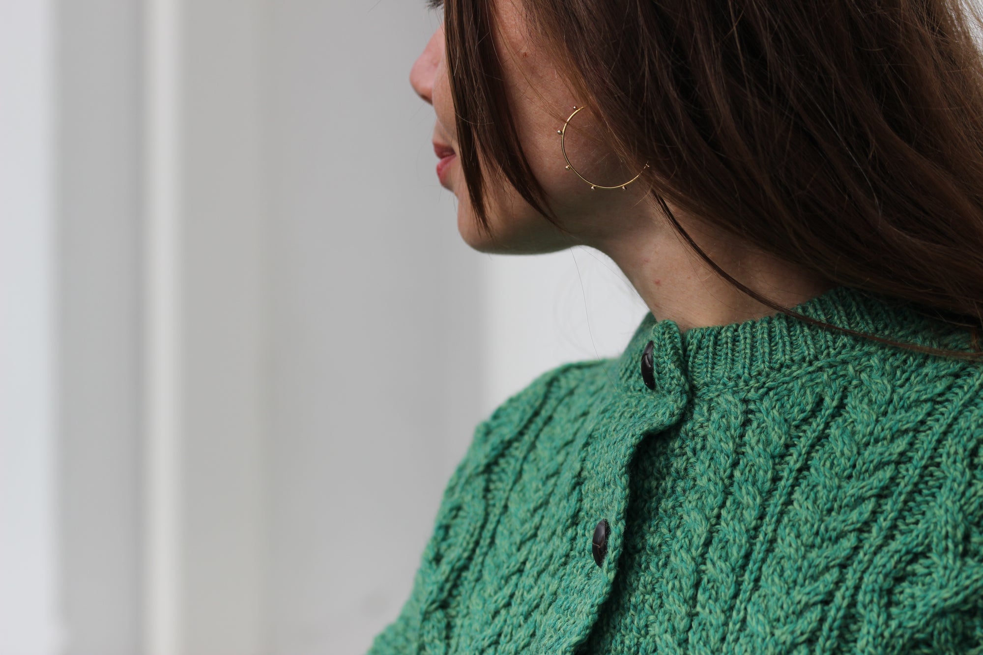 IrelandsEye Knitwear 'Clover' Cropped Aran Cardigan