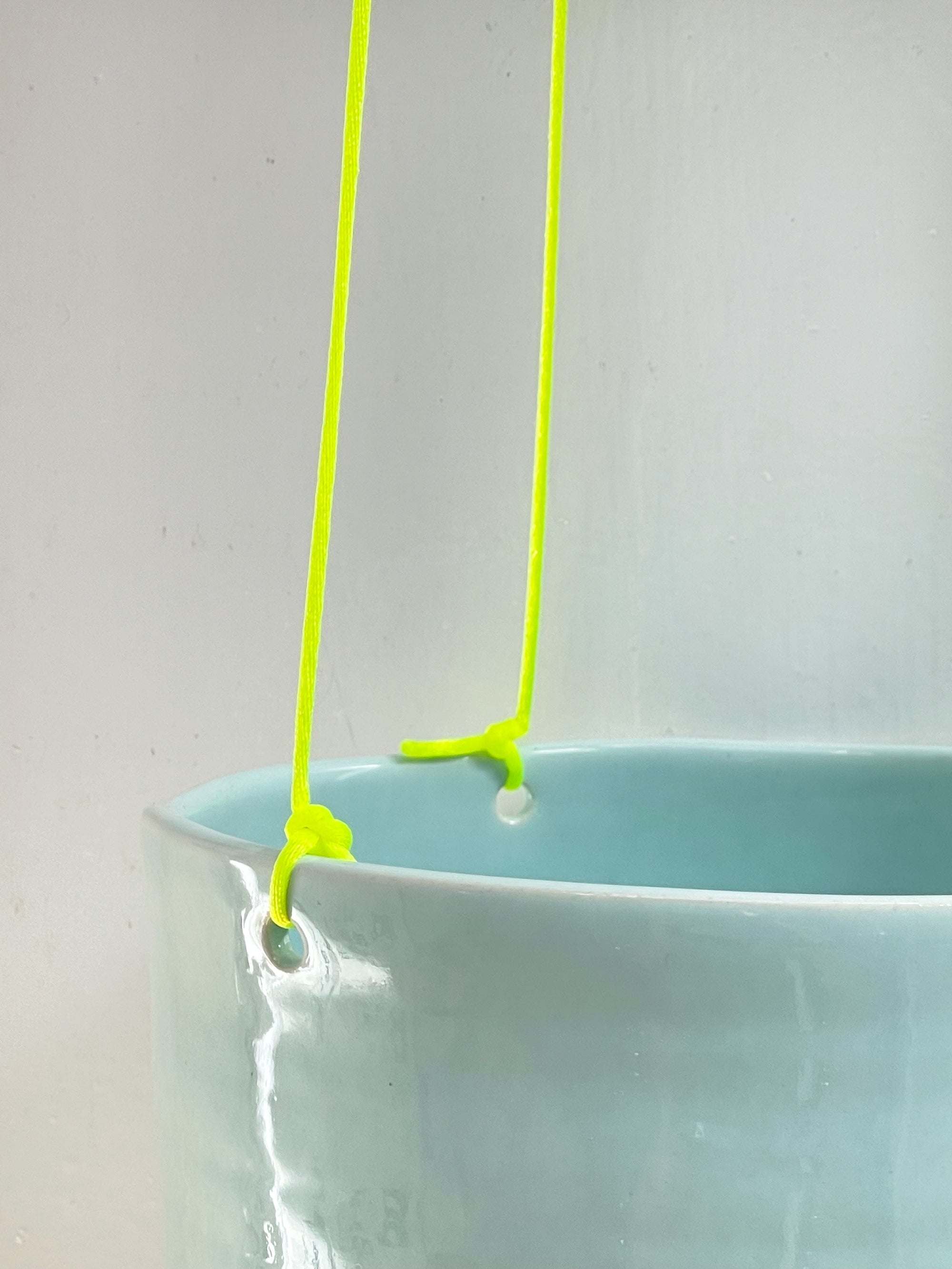 Large Hanging Plant Pot, Neon Yellow