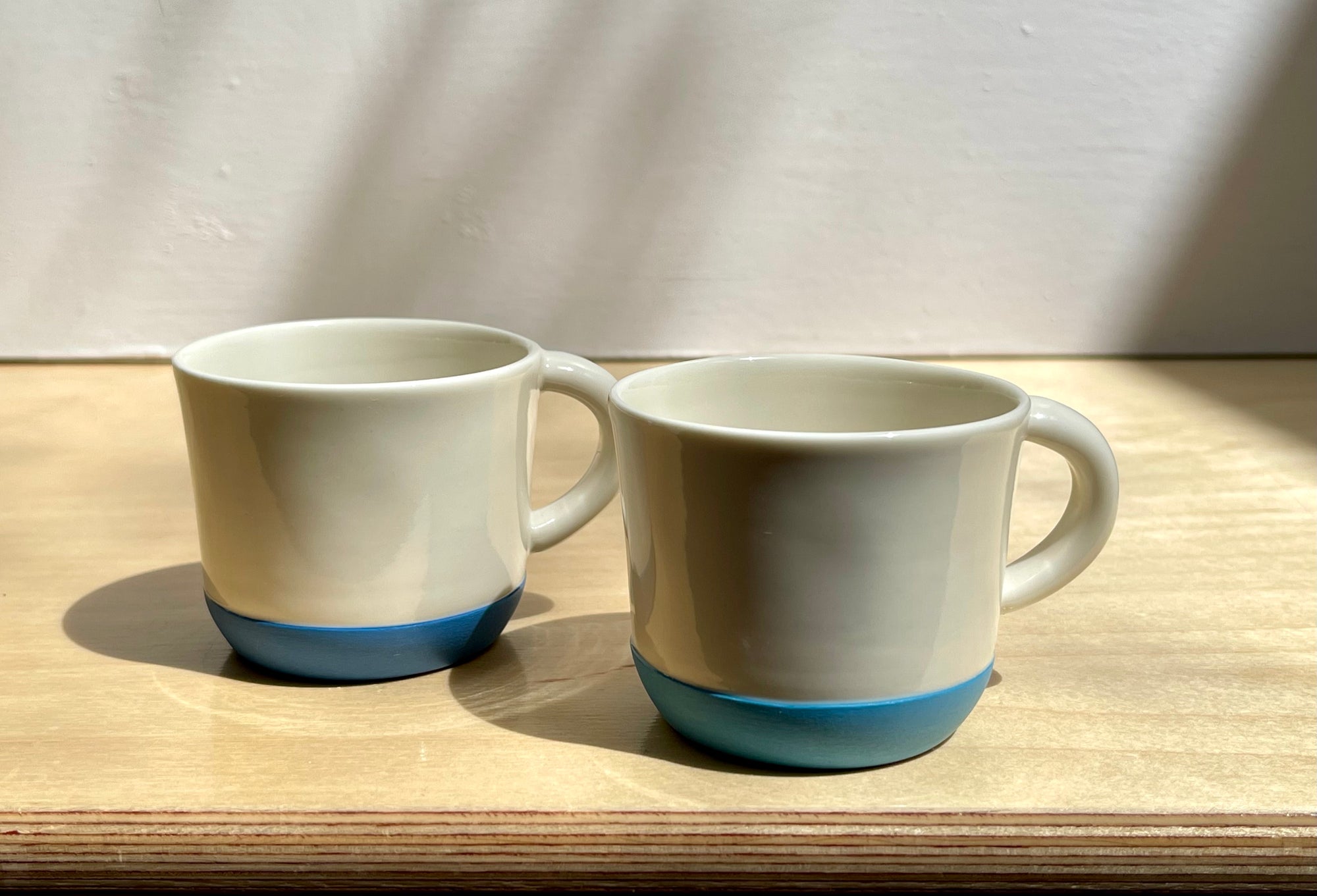 Pair of Small Cups in Blues, Adele Stanley